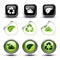 vector set of recycle buttons and stickers