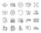 Vector set of Reject certificate, Truck transport and Quote bubble line icons set. Vector
