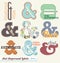 Vector Set: Retro Ampersand Labels and Stickers