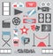 Vector Set: Retro Cinema Icons and Symbols