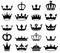Vector set of retro crowns