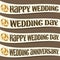 Vector set of ribbons with Wedding wishes