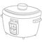 Vector set of rice cooker