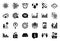 Vector Set of Science icons related to Histogram, Swipe up and Snow weather. Vector