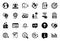 Vector Set of Science icons related to Swipe up, Agreement document and Seo targeting. Vector