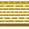 Vector set of seamless caution tapes