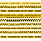 Vector set of seamless caution tapes