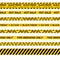 Vector set of seamless caution tapes for black friday