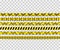 Vector set of seamless caution tapes. Warning tape, danger tape, caution tape, danger tape, under construction tape.