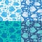 Vector set of seamless ocean patterns.