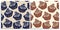 Vector set of seamless patterns with wonderful cupcake. Crumbly, gentle wet biscuit cupcake with a stunning cream soft air cheese