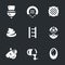 Vector Set of Sewerage Icons.