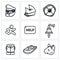 Vector Set of Shipwreck Icons.