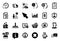 Vector Set of simple icons related to Security agency, Doppio and Delete purchase. Vector