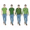 Vector Set of Sketch Fashion Male Models