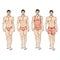 Vector Set of Sketch Fashion Male Models. Underwear.