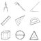 Vector Set of Sketch Geometry Icons