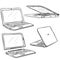 Vector Set of Sketch Laptops