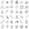Vector Set of Sketch Medical Icons