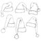 Vector Set of Sketch Santa Claus Hats