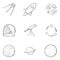 Vector Set of Sketch Space Icons
