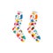 Vector set socks with abstract pattern drops white