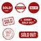 Vector Set of Sold Out Stamps