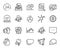 Vector set of Speech bubble, Rating stars and Chat message line icons set. Vector