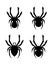 Vector set of spider icons.