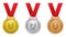 Vector set of sports awards medals