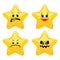 Vector set of star emoticons.
