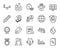 Vector set of Startup, Verified internet and Teamwork line icons set. Vector