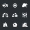 Vector Set of Stone Icons.