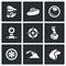 Vector Set of Submarine Icons.