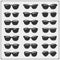 Vector set of sunglasses silhouette.