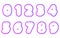 Vector set of super bold rounded numbers