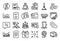 Vector set of Tea cup, Infochart and Salary employees line icons set. Vector
