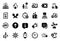 Vector Set of Technology icons related to Smile, Time management and Reject access. Vector
