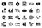 Vector Set of Technology icons related to Star, Recovery devices and Sign out. Vector