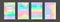 Vector set of template with holographic soft pastel backgrounds