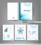 Vector set of templates for business reports, advertising