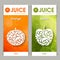 Vector set of templates packaging fruit juice
