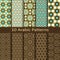 Vector set of ten seamless traditional arabic geometric patterns