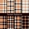 Vector set of ten seamless traditional brown tartan patterns