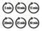 Vector set of timer icons. Different time interval icons. Six vector icon with minutes