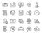 Vector set of Timer, Winner and Diagram graph line icons set. Vector