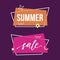 Vector set of trendy flat geometric summer sale bubbles