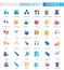 Vector set of trendy flat gradient drink icons. Various types of drinks.