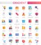 Vector set of trendy flat gradient Shopping retail icons.