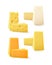 Vector Set of Various Kind Cheese Cheddar Bri Camembert